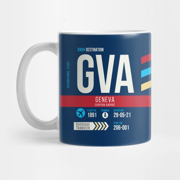 Geneva (GVA) Airport Code Baggage Tag C by SLAG_Creative